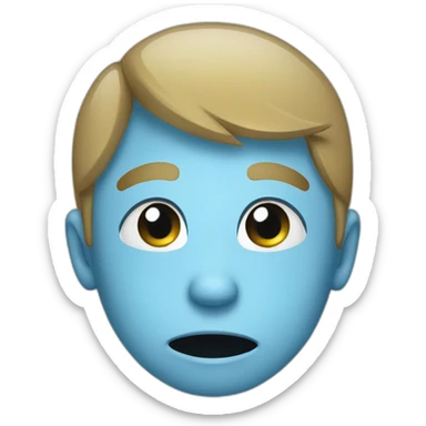 Saluting face crying smile sticker