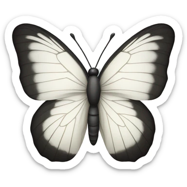 white butterfly  sticker
