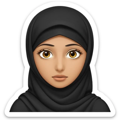 arab GIRL with niquab half body sticker