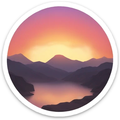 sunset sticker