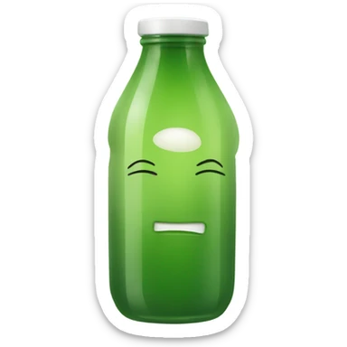 Bottled green juice sticker