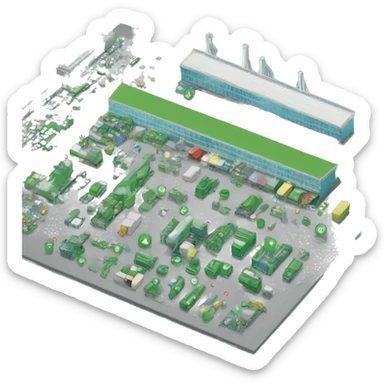 airport factory plastic recycling sticker