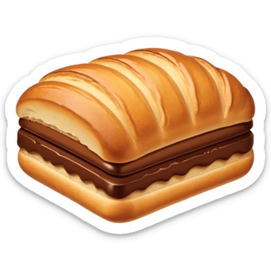 Une pain au chocolat qui rigole sticker