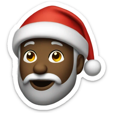 Black Santa hat sticker