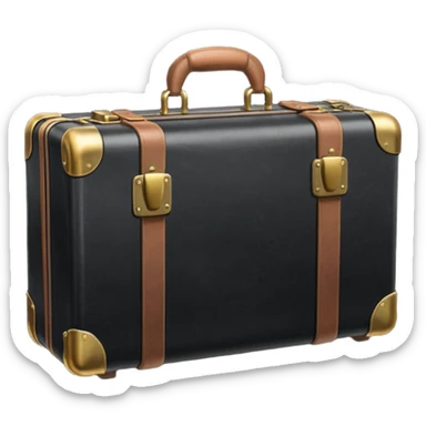 black suitcase sticker