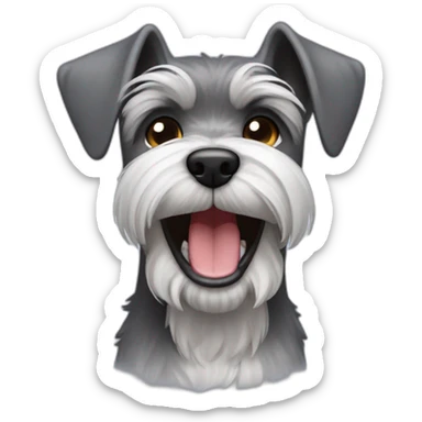 schnauzer cry laughing sticker