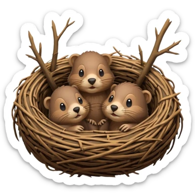 beaver nest sticker