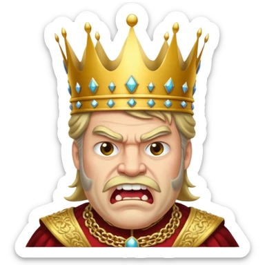 angry king, he has only one tooth sticker