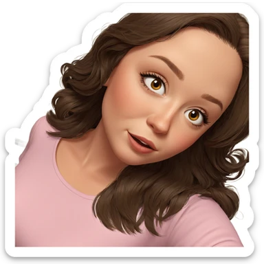 realistic portrait of a girl sticker