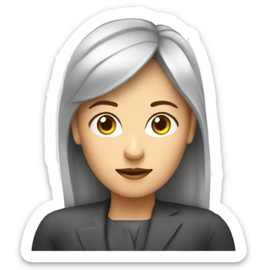 a woman data analysts with bang sticker