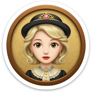 Old Money woman sticker