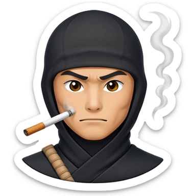 Ninja fumando sticker