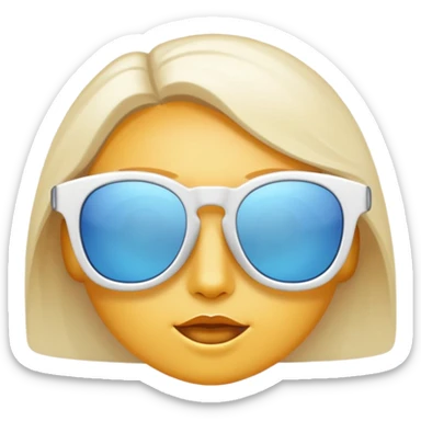 Fashion sunglasses in white frame sticker