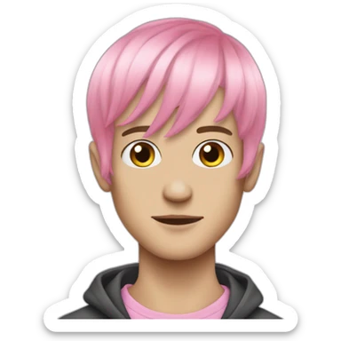 Lil peep have a pink hair have a pink hair sticker