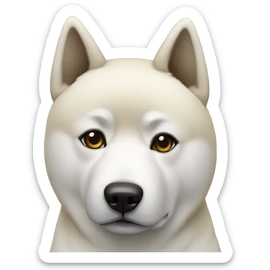 akita blanco sticker