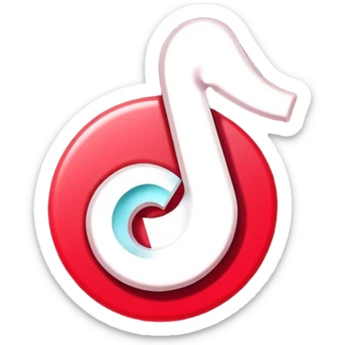 tiktok logo thats glowing transparent background sticker
