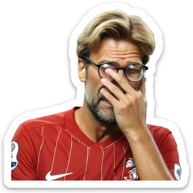 Jurgen Klopp facepalm emoji sticker