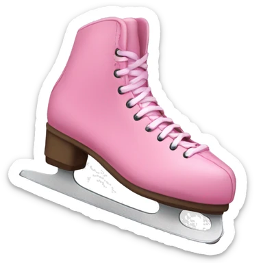 Pink figure skating skate sticker