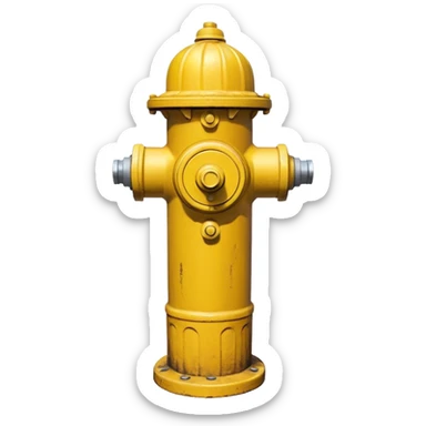 yellow fire hydrant sticker
