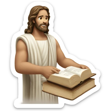 Jesus spreading the Bible  sticker