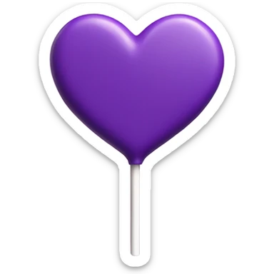 Purple Heart lollipop sticker