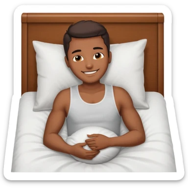 Masculine woman spooning in bed sticker