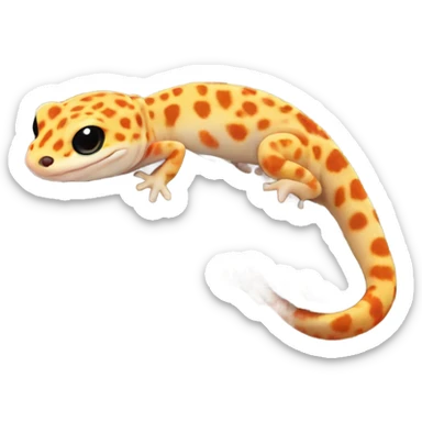 leopard gecko orange  sticker