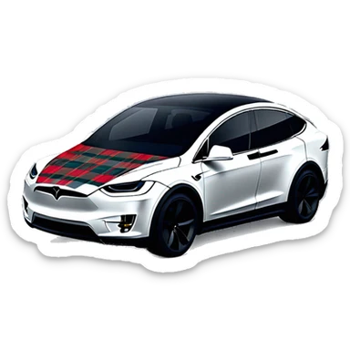 ￼ tesla model X plaid sticker