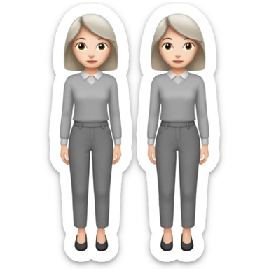 grey women trousers sticker