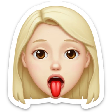 in love drooling emoji ugly sticker