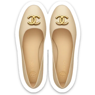 Beige chanel flats sticker