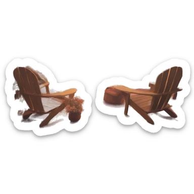 Boho sunset vintage sticker