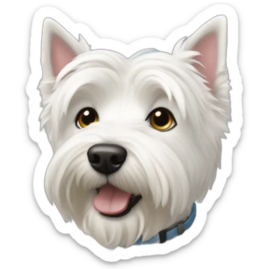 Westie dog sticker