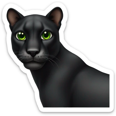 Animal pantera negra con ojos verdes sticker