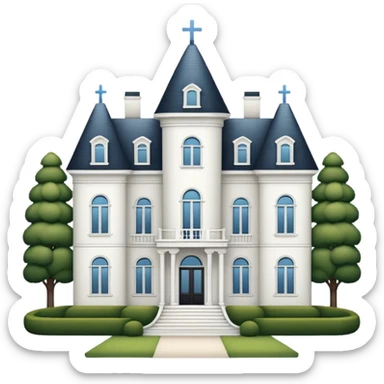 white mansión sticker