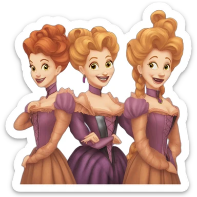 The three Sanderson sisters from Hocus Pocus sticker