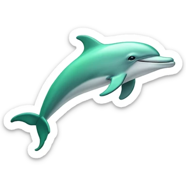Pastel-green-colors-dolphin sticker