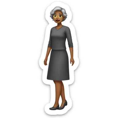 Mulher usando sapatilha  sticker