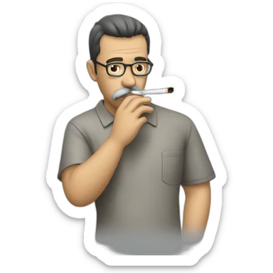 A programmer smoking wipe sticker