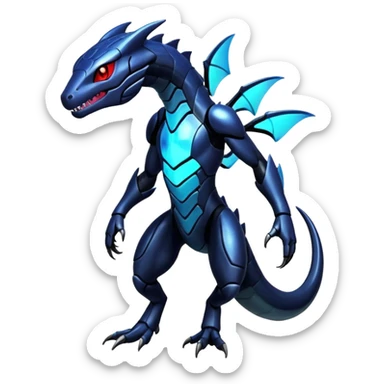 Shiny Exotic epic Salandit-Genesect-Koraidon-Fakémon-hybrid-creature (full body)  sticker