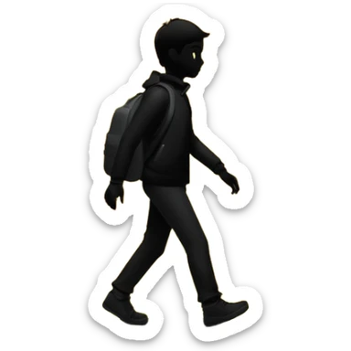 silhouette walking through a glowing doorway sticker