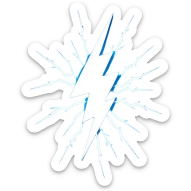 lightening in the sky sticker