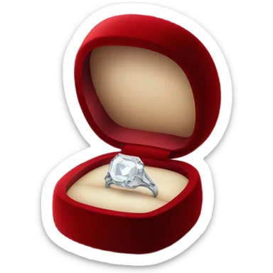 diamond ring inside red box sticker