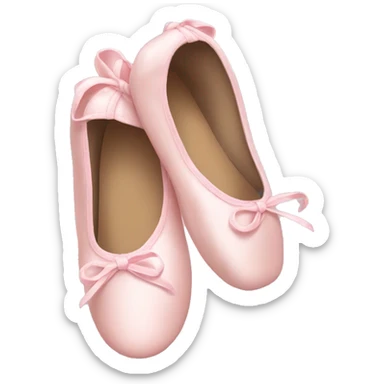 Pale light pink ballet shoes sticker