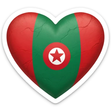 Herz mit Marokkanischen Flagge sticker