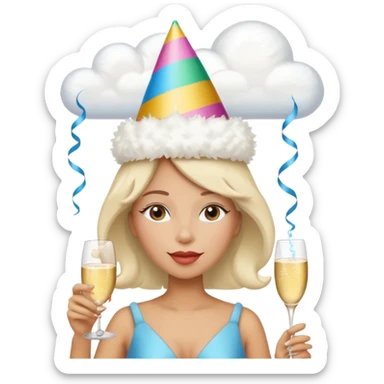 the last one is the best. add clouds around her head sticker