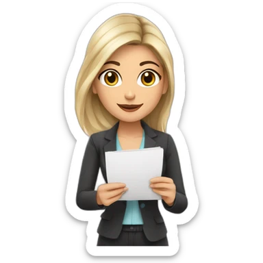 RAQUEL INDRIAGO CON UNA AGENDA de enero EN MANO sticker