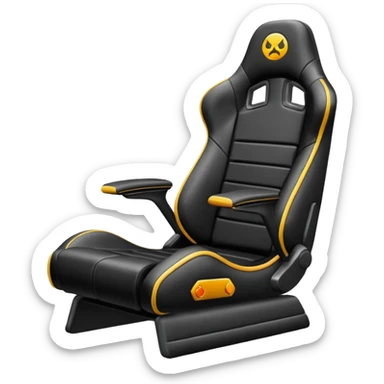 gamer seat black sticker