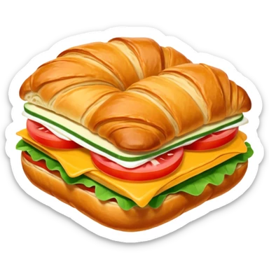 croissant sandwich sticker
