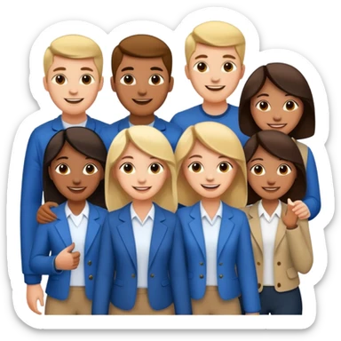 Please create an image of young people departing overseas for employment. sticker